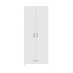 Econobox Hinged Door Wardrobe 80cm [Drawer] in White, image 4