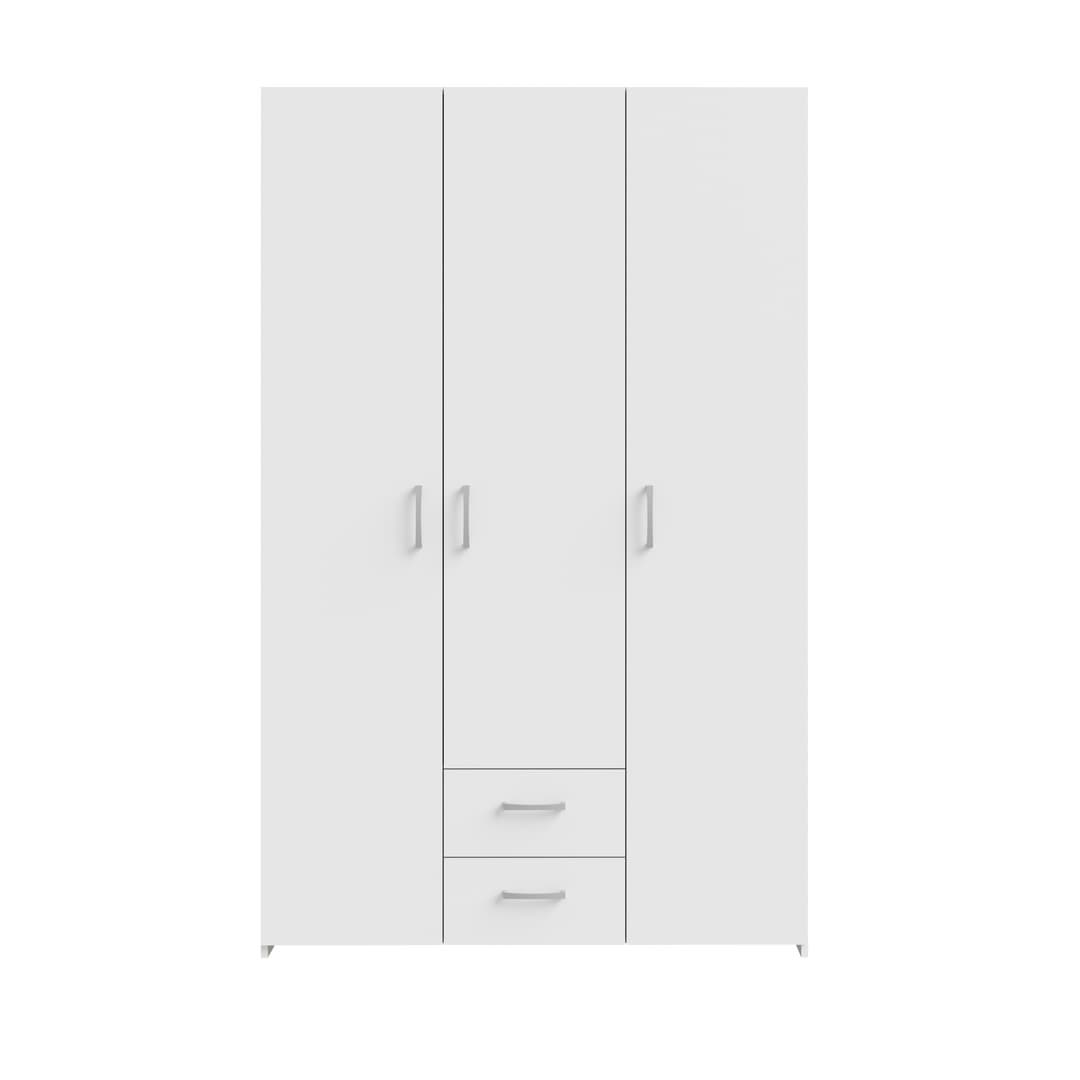 Econobox Hinged Door Wardrobe 120cm in White, image 4
