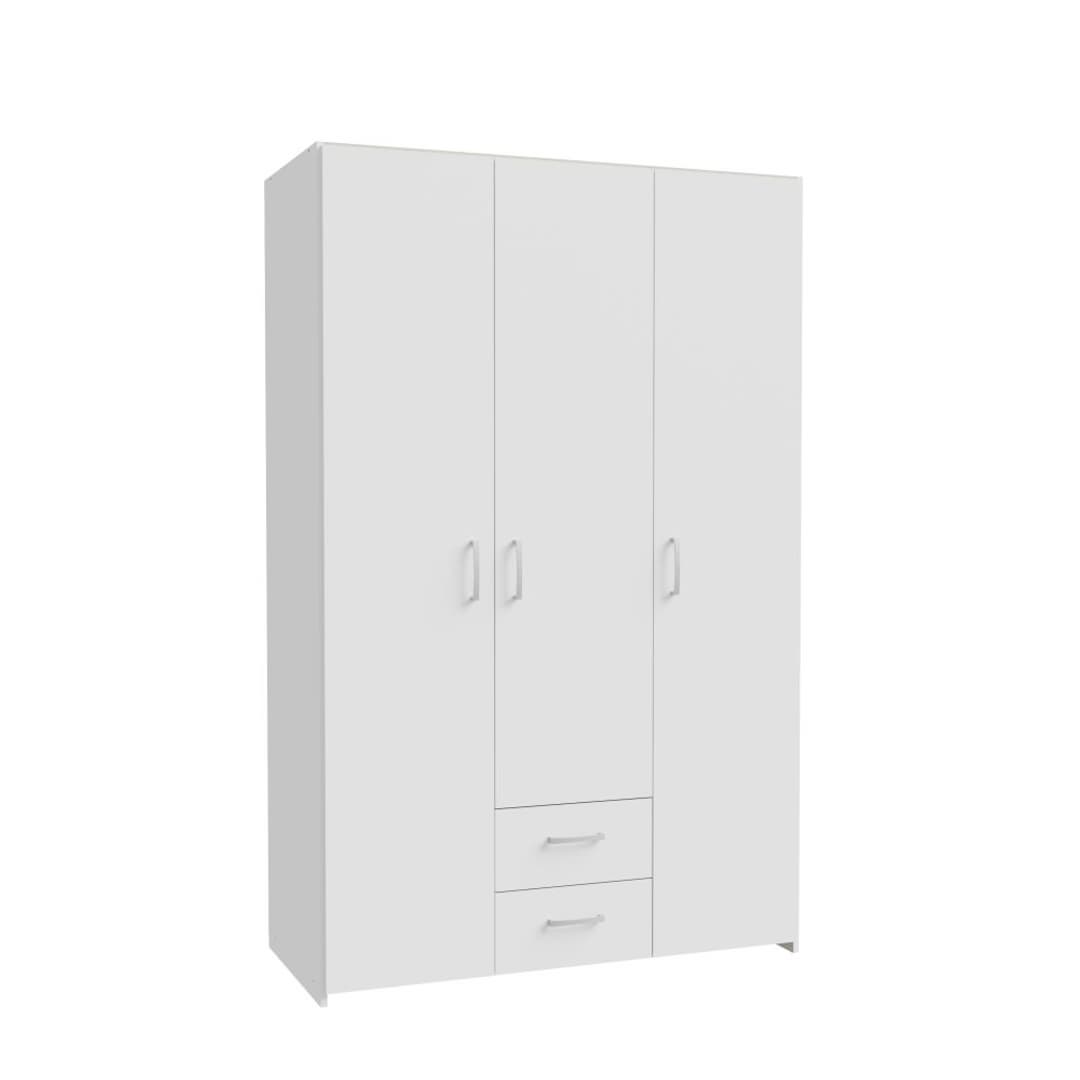 Econobox Hinged Door Wardrobe 120cm in White, image 2