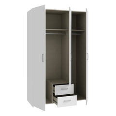Econobox Hinged Door Wardrobe 120cm in White, image 3