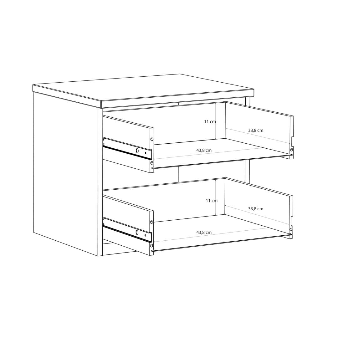 Edwal Bedside Table 50cm in Beige, image 7