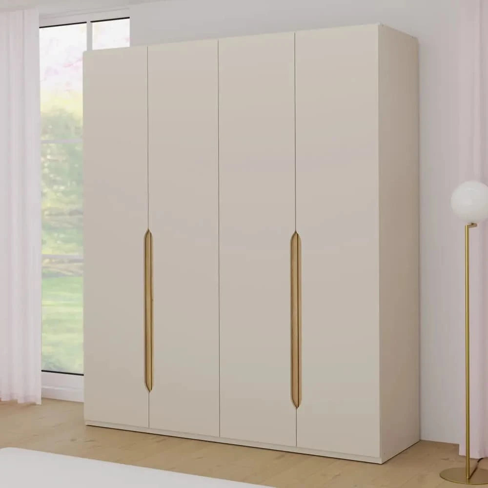 Edwal Hinged Door Wardrobe 178cm in Beige