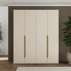 Edwal Hinged Door Wardrobe 178cm in Beige, image 2