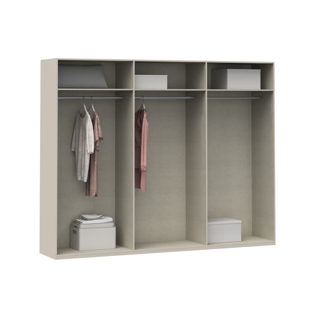 Edwal Hinged Door Wardrobe 266cm in Beige, image 6