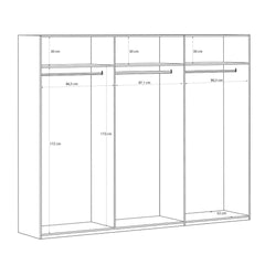 Edwal Hinged Door Wardrobe 266cm in Beige, image 10