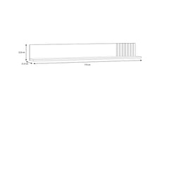 Eliston Floating Shelf 174cm in Oak Mauvella, image 4