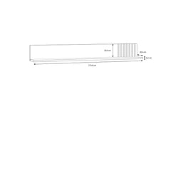 Eliston Floating Shelf 174cm in Oak Mauvella, image 5