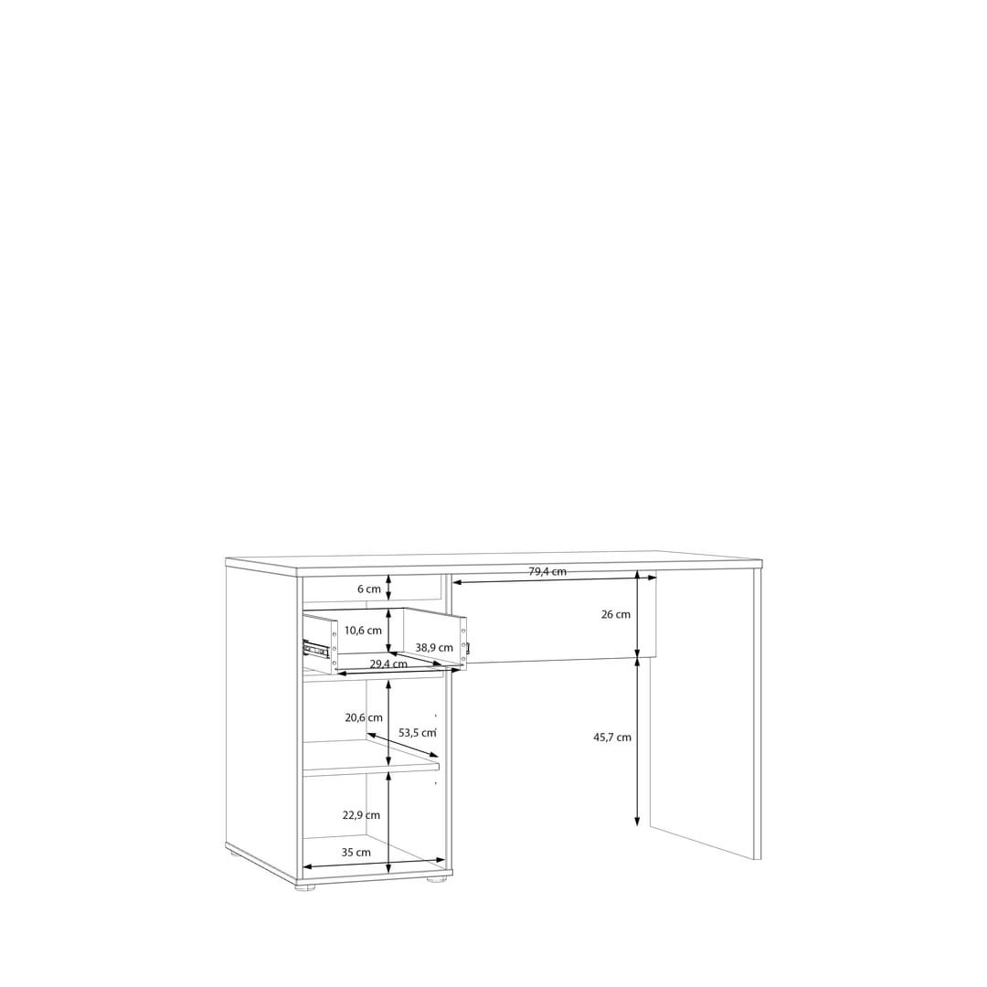 Eliston Desk 120cm in Oak Mauvella, image 7