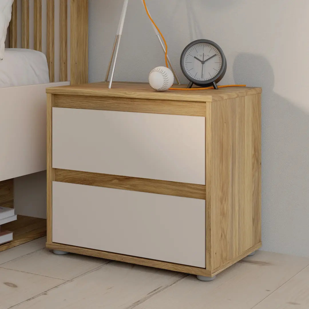 Eliston Bedside Table 48cm in Oak Mauvella