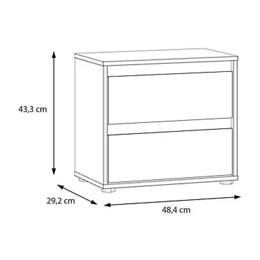Eliston Bedside Table 48cm in Oak Mauvella, image 6