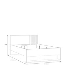 Eliston Bed Frame [EU Small Double] in Oak Mauvella, image 8