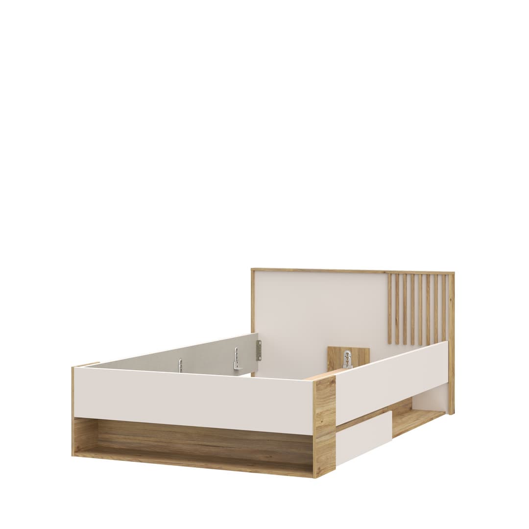 Eliston Bed Frame [EU Small Double] in Oak Mauvella, image 6