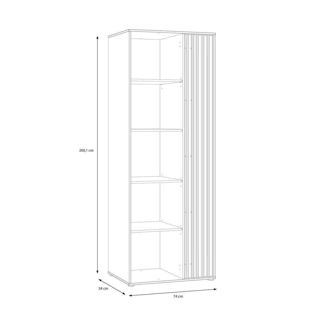 Eliston Bookcase 74cm in Oak Mauvella, image 6