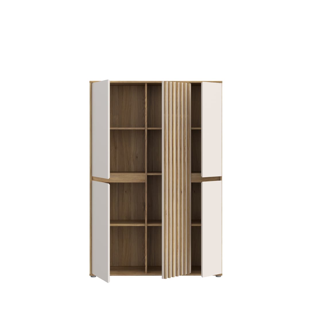Eliston Highboard Cabinet 109cm in Oak Mauvella, image 3
