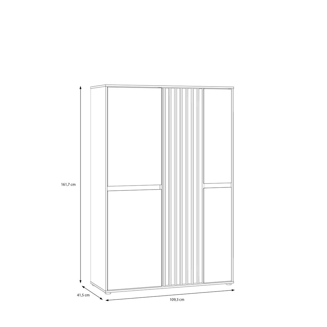 Eliston Highboard Cabinet 109cm in Oak Mauvella, image 6
