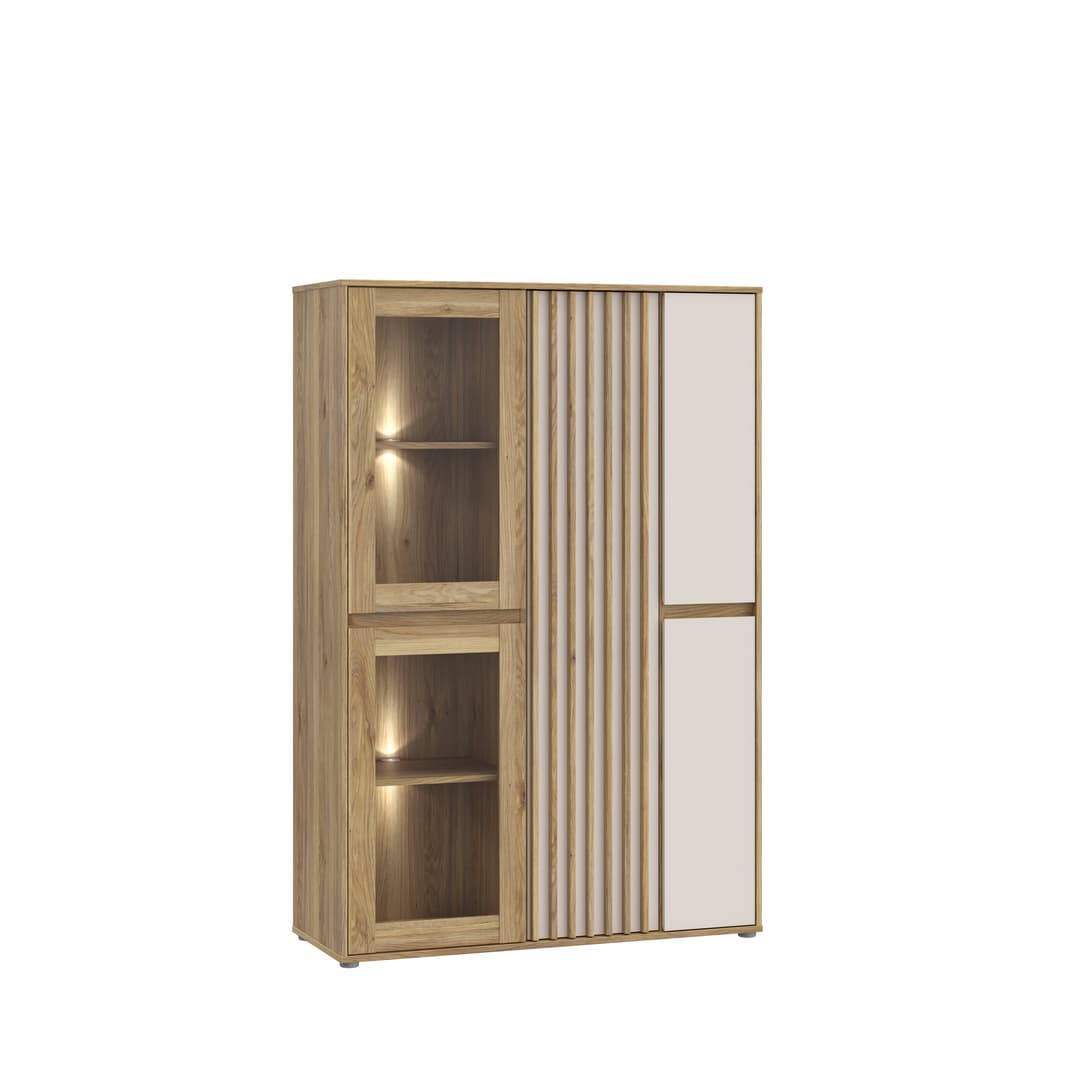 Eliston Display Cabinet 109cm in Oak Mauvella, image 4