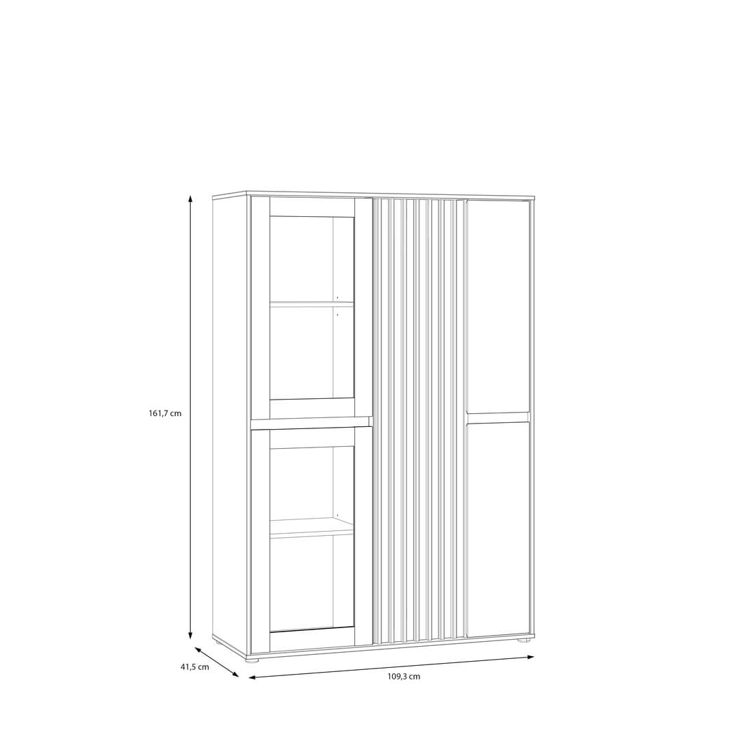 Eliston Display Cabinet 109cm in Oak Mauvella, image 8