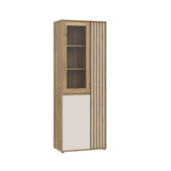 Eliston Tall Display Cabinet 74cm in Oak Mauvella, image 2