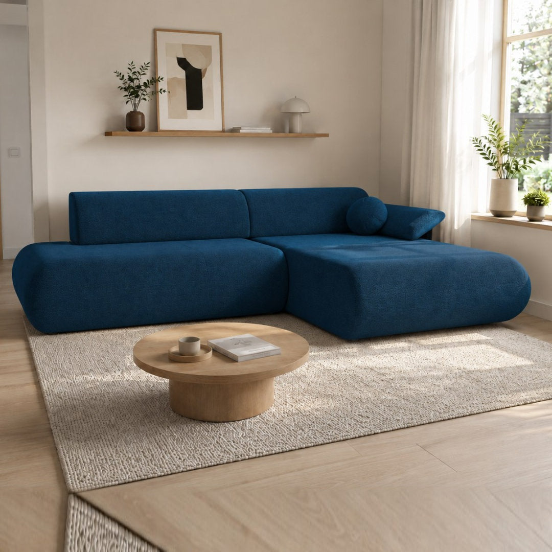 Corner Sofa Bed Puente in Navy Blue, image 13