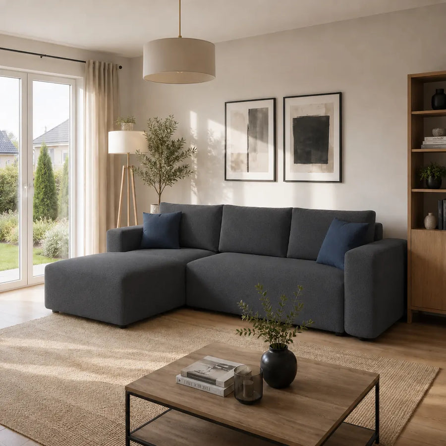 Corner Sofa Bed Mondo in Graphite
