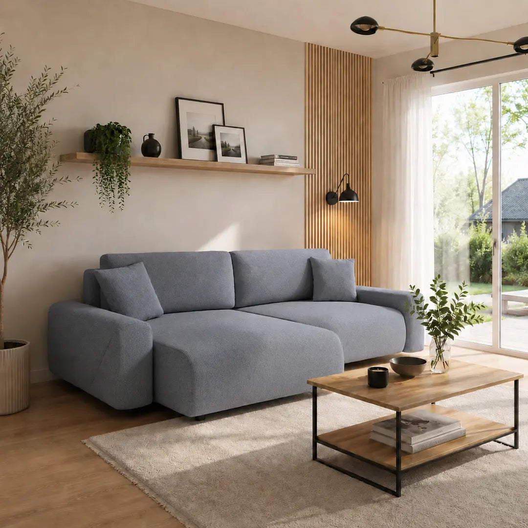 Corner Sofa Bed Rima in Dark Grey, image 8