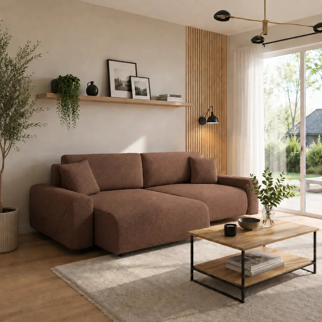Corner Sofa Bed Rima in Brown, image 10