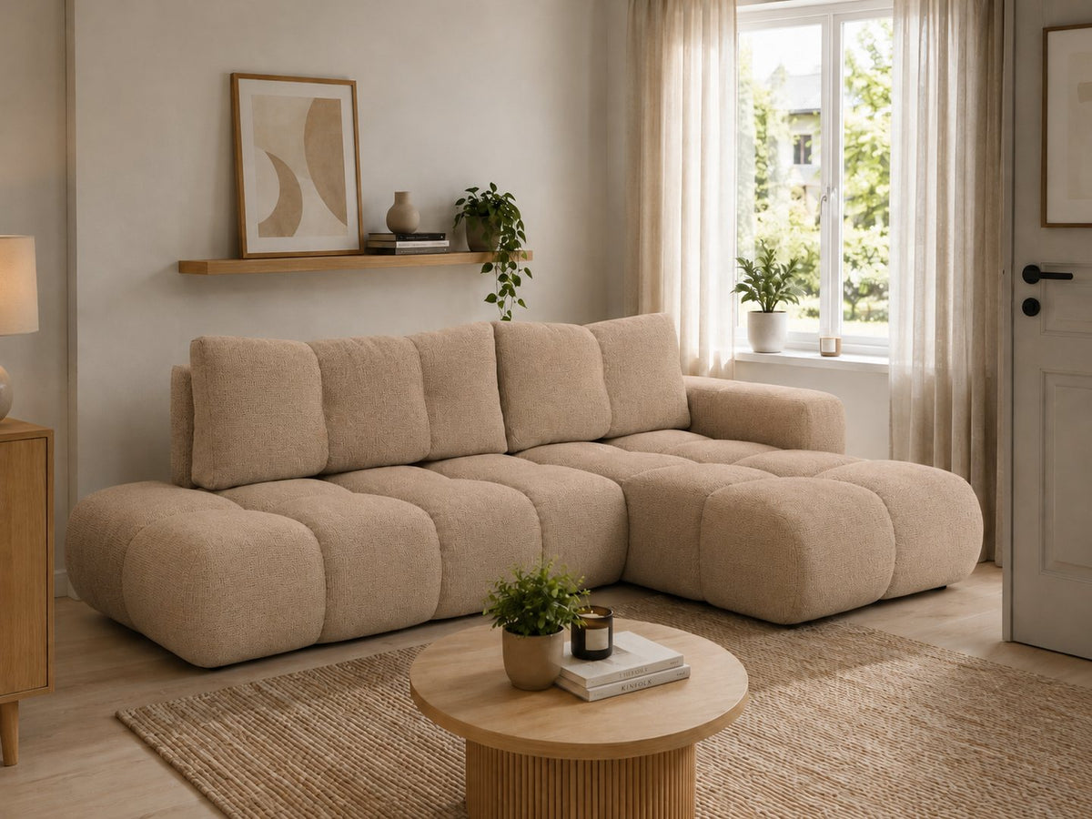 Corner Sofa Bed Soho in Beige, image 5