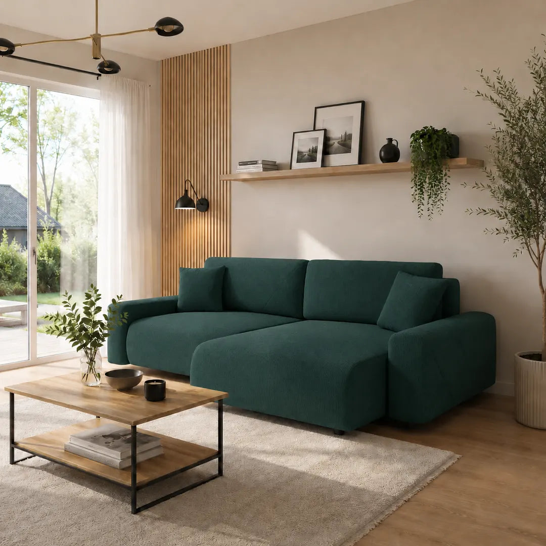 Corner Sofa Bed Rima in Green, image 16