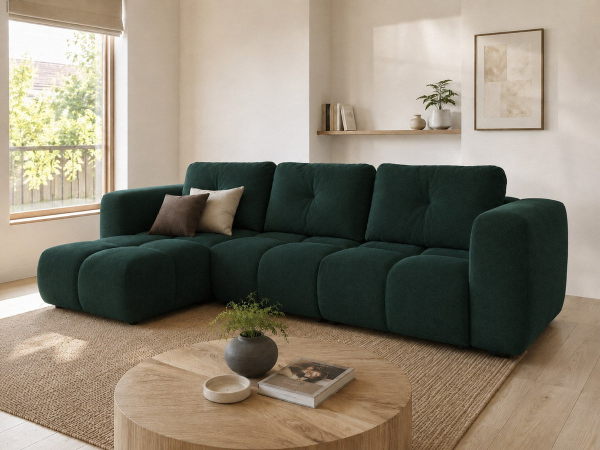 Corner Sofa Bed Modi III in Green, image 6