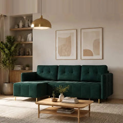Corner Sofa Bed Dello in Green, image 8
