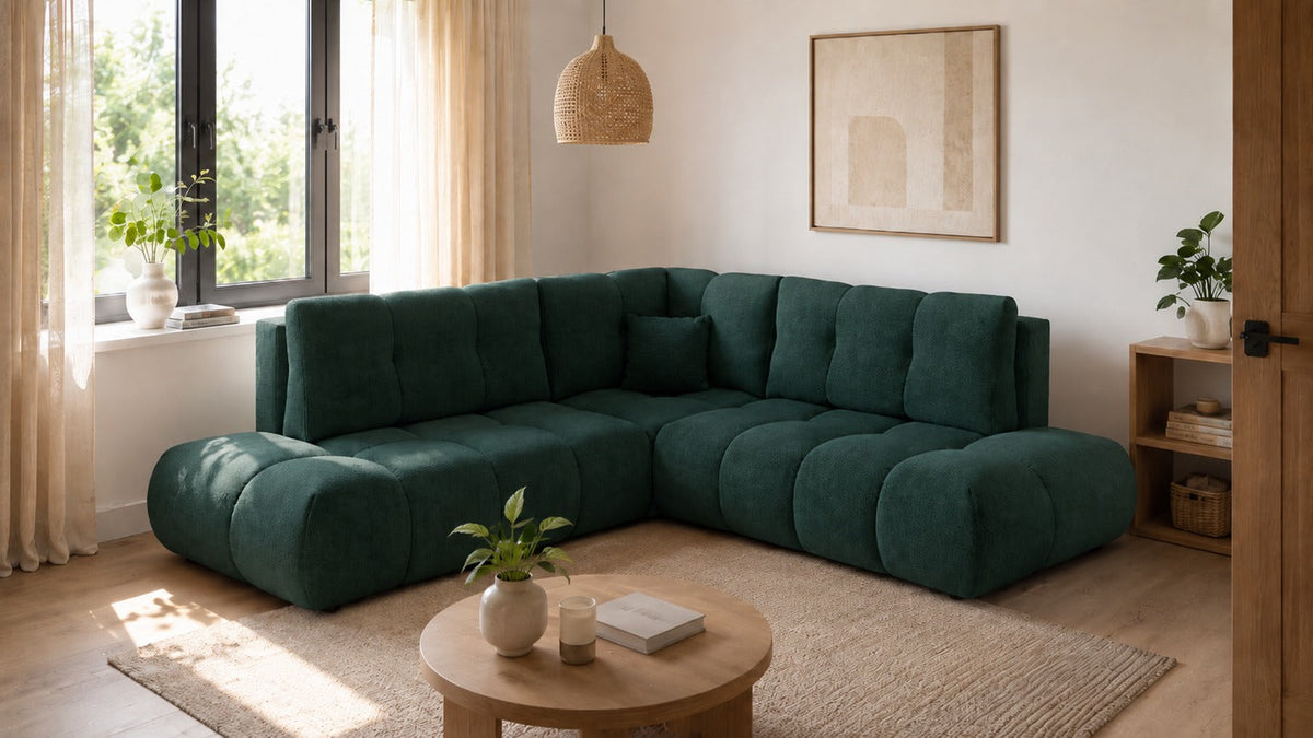 Corner Sofa Bed Soho II in Green, image 4