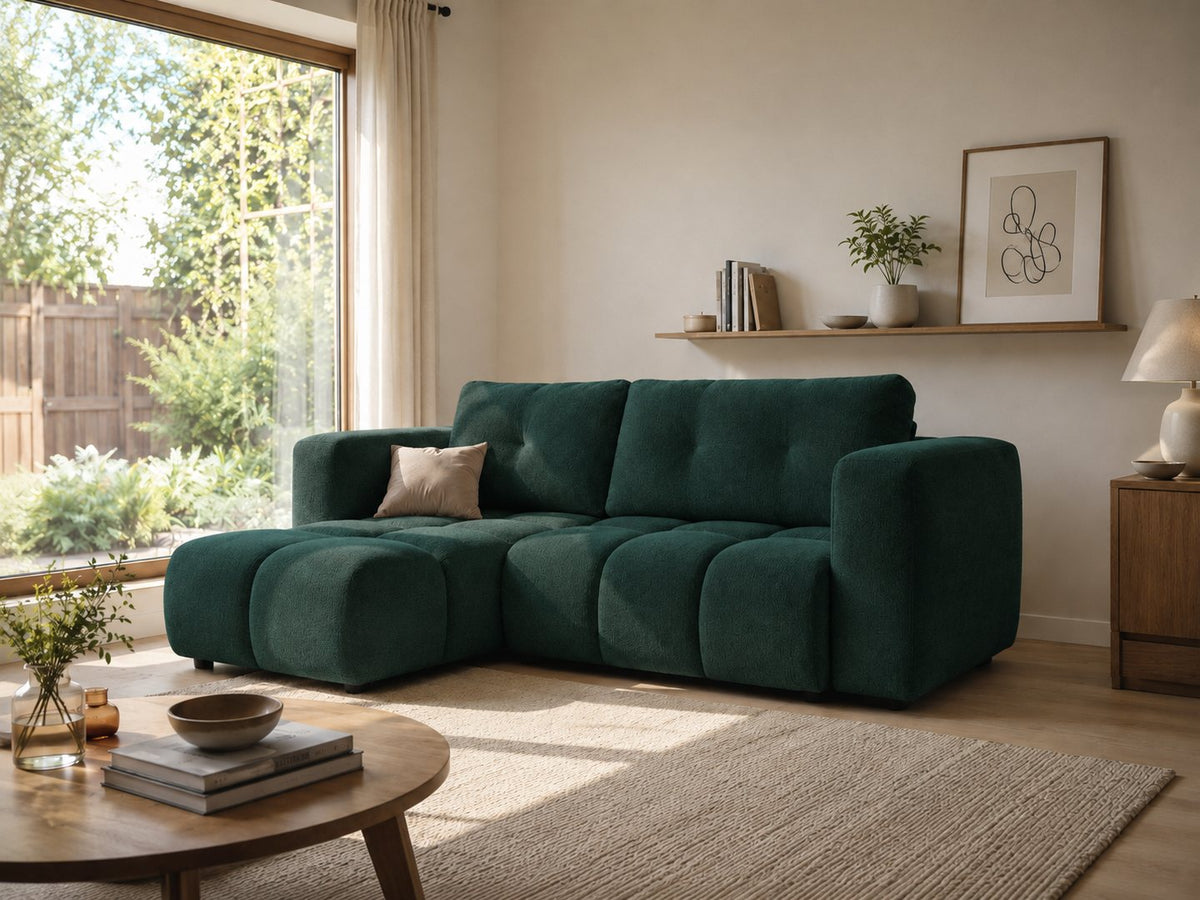 Corner Sofa Bed Modi II in Green, image 6
