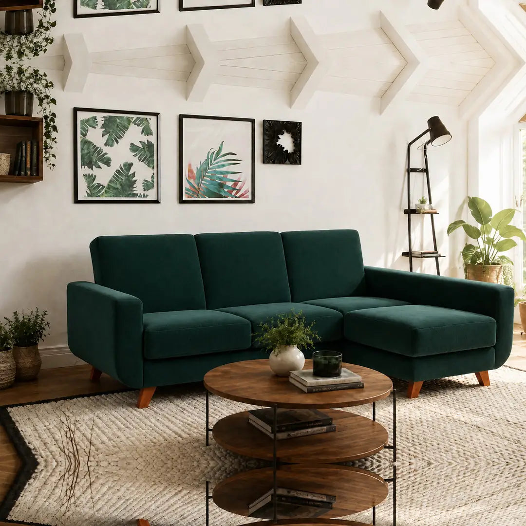Corner Sofa Bed Aramis in Green, image 12