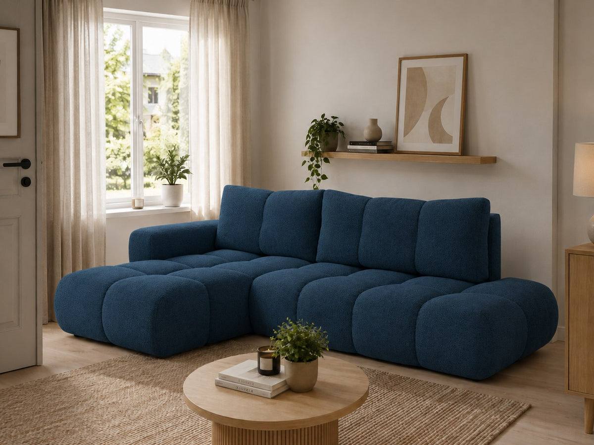 Corner Sofa Bed Soho in Navy Blue, image 8