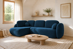 Corner Sofa Bed Olio II in Navy Blue, image 8