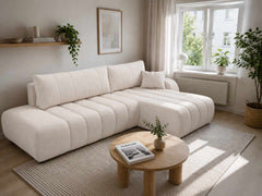 Corner Sofa Bed Baloo in Light Beige, image 10