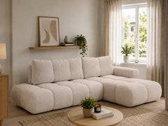 Corner Sofa Bed Soho in Light Beige, image 11
