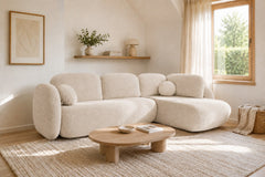 Corner Sofa Bed Olio II in Light Beige, image 11