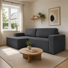 Corner Sofa Bed Como in Graphite, image 2