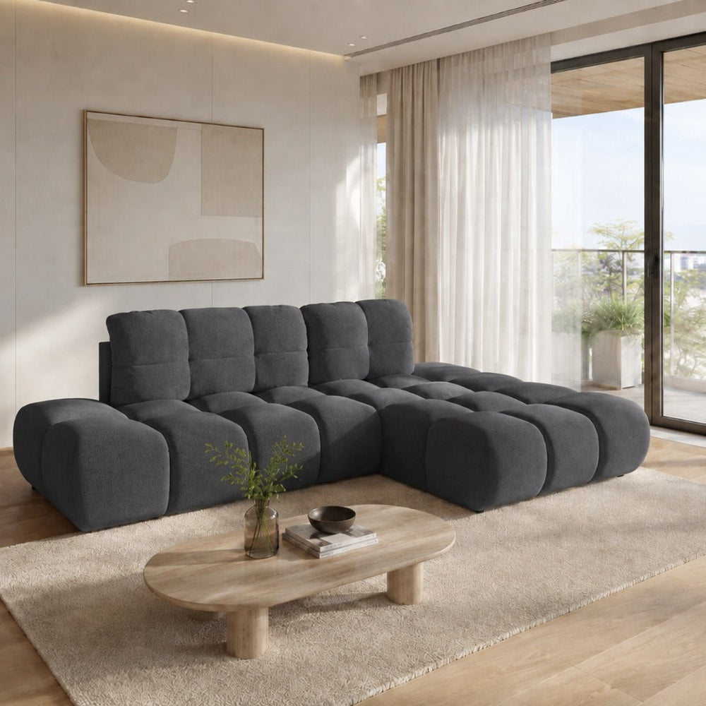 Corner Sofa Bed Noel in Graphite, image 12