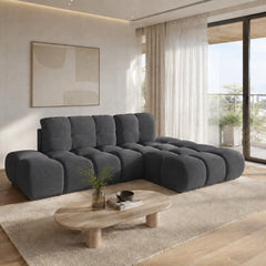 Corner Sofa Bed Noel in Graphite, image 12