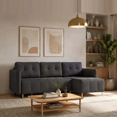 Corner Sofa Bed Dello in Graphite, image 20