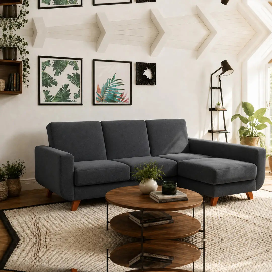 Corner Sofa Bed Aramis in Graphite, image 15