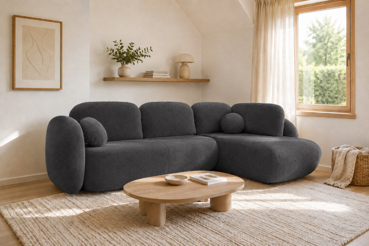 Corner Sofa Bed Olio II in Graphite, image 13