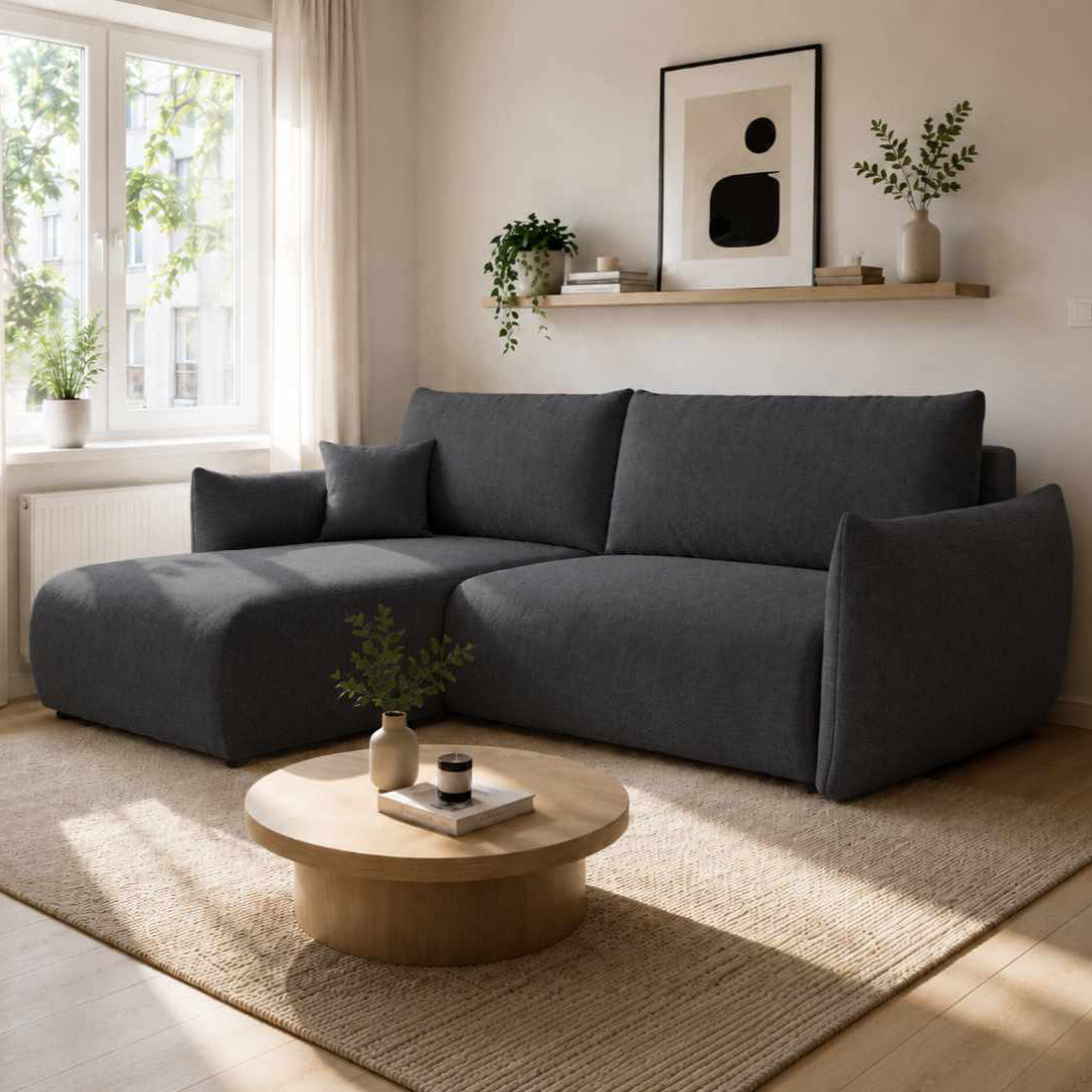 Corner Sofa Bed Allora in Graphite, image 14