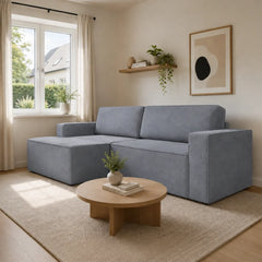 Corner Sofa Bed Como in Dark Grey, image 3