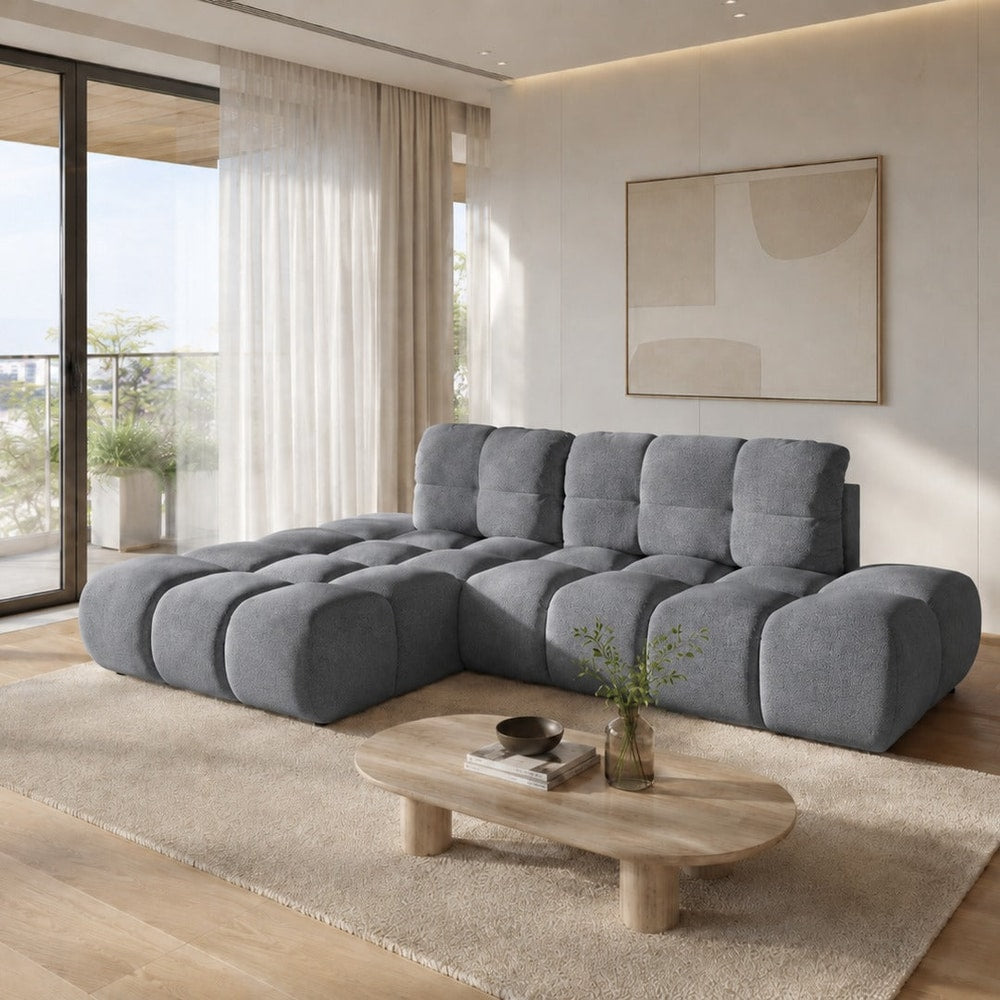 Corner Sofa Bed Noel in Dark Grey, image 13