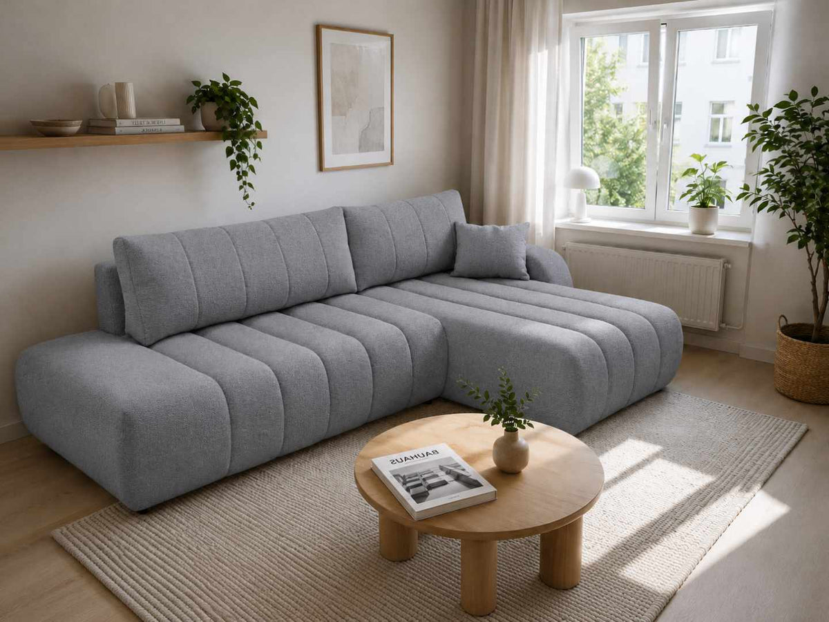 Corner Sofa Bed Baloo in Dark Grey, image 14