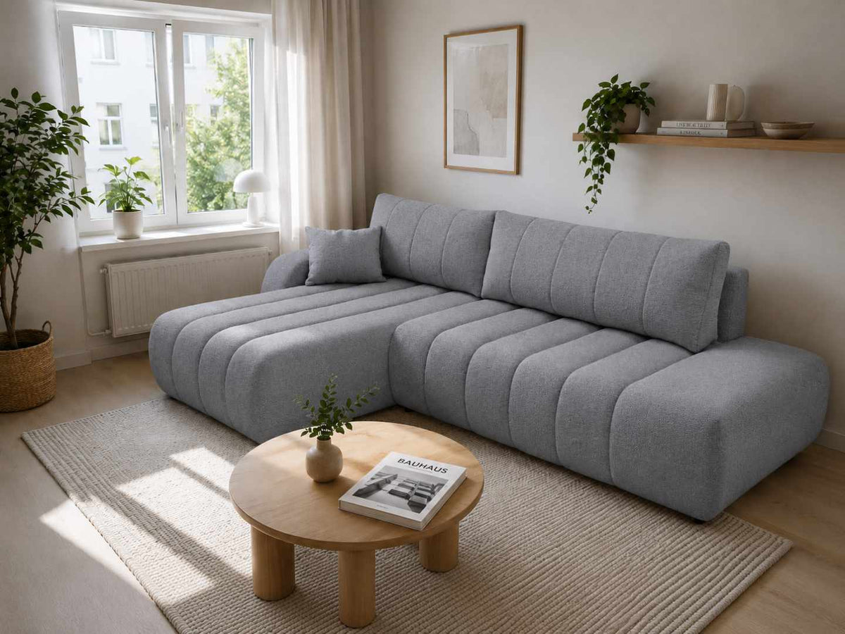Corner Sofa Bed Baloo in Dark Grey, image 15