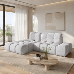 Corner Sofa Bed Noel in Light Grey, image 15